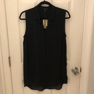 J Crew Black Silk Buttoned Down Tank - 8